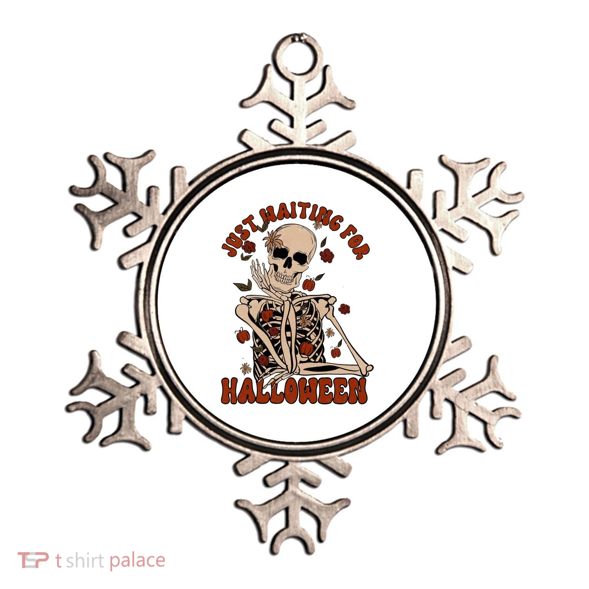 Just Waiting For Halloween Skeleton Fall Spooky Ornament