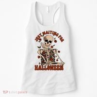 Just Waiting For Halloween Skeleton Fall Spooky Women's Tank Top thumb 0
