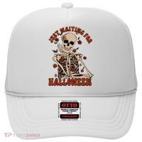 Just Waiting For Halloween Skeleton Fall Spooky Hat thumb 0