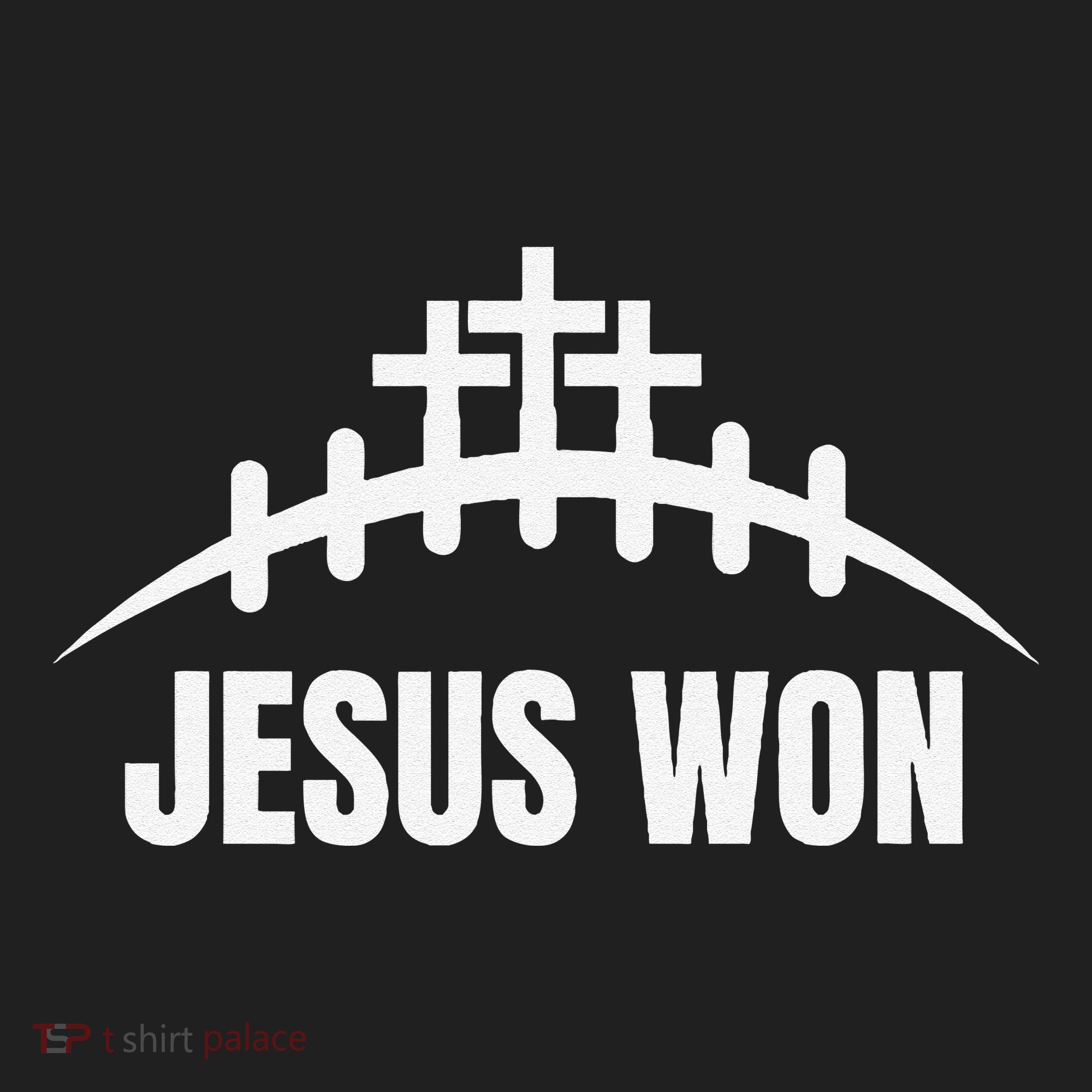 Jesus Won Football Crosses Salvation Testimony Christian Beanie
