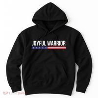 Joyful Warrior Funny Retro Inspired Quote Saying Gifts Hoodie thumb 0