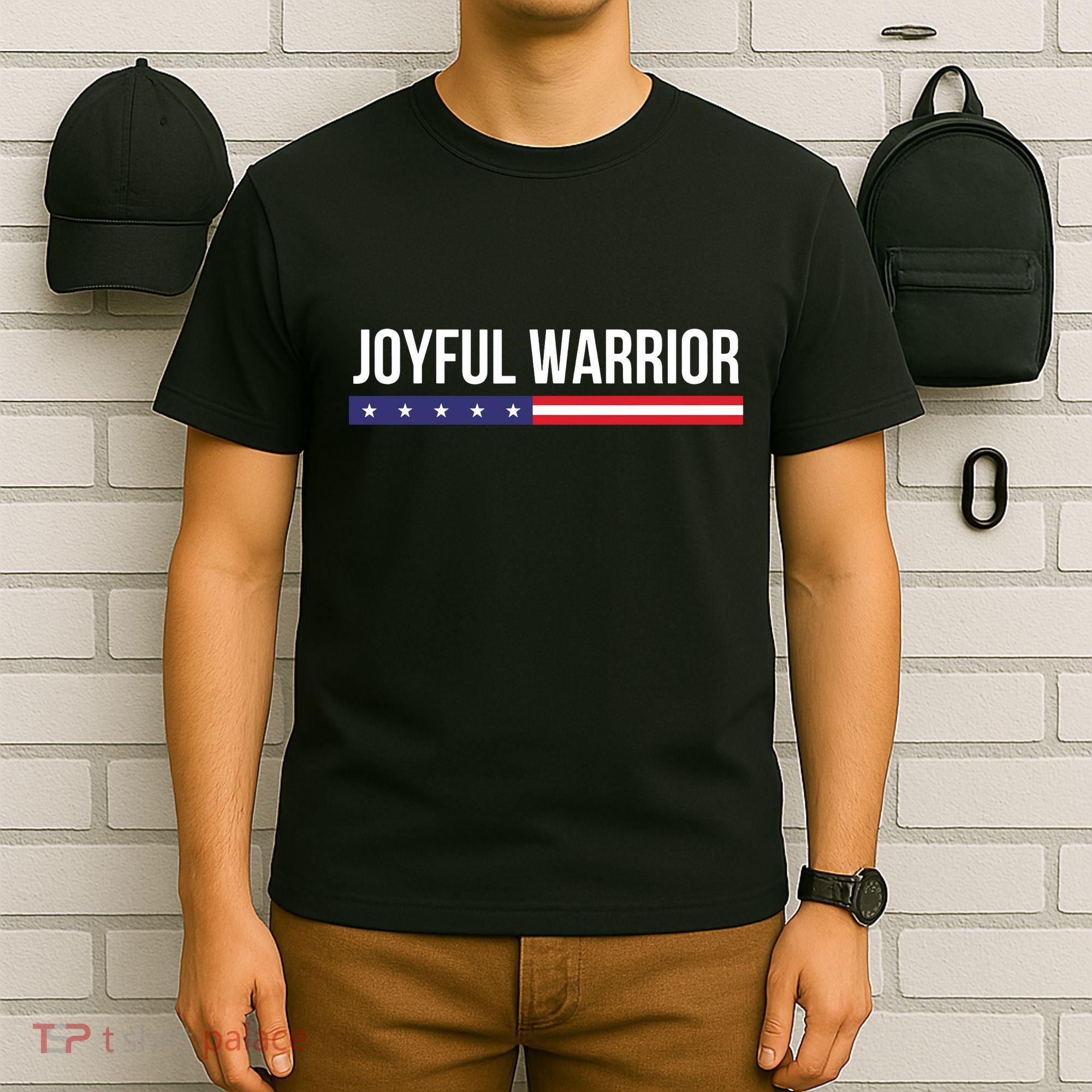 Joyful Warrior Funny Retro Inspired Quote Saying Gifts T-Shirt