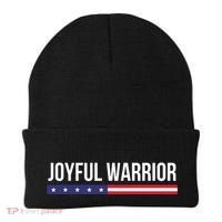 Joyful Warrior Funny Retro Inspired Quote Saying Gifts Beanie thumb 0