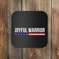 Joyful Warrior Funny Retro Inspired Quote Saying Gifts Coaster thumb 0
