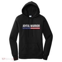 Joyful Warrior Funny Retro Inspired Quote Saying Gifts Women's Hoodie thumb 0