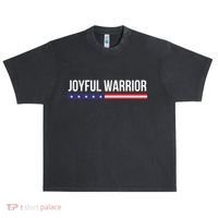 Joyful Warrior Funny Retro Inspired Quote Saying Gifts Urban Oversized Heavyweight T-Shirt thumb 0