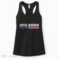 Joyful Warrior Funny Retro Inspired Quote Saying Gifts Women's Tank Top thumb 0