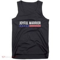 Joyful Warrior Funny Retro Inspired Quote Saying Gifts Tank Top thumb 0