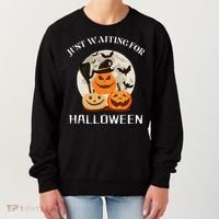 Just Waiting For Halloween Pumpkins Women's Sweatshirt thumb 0