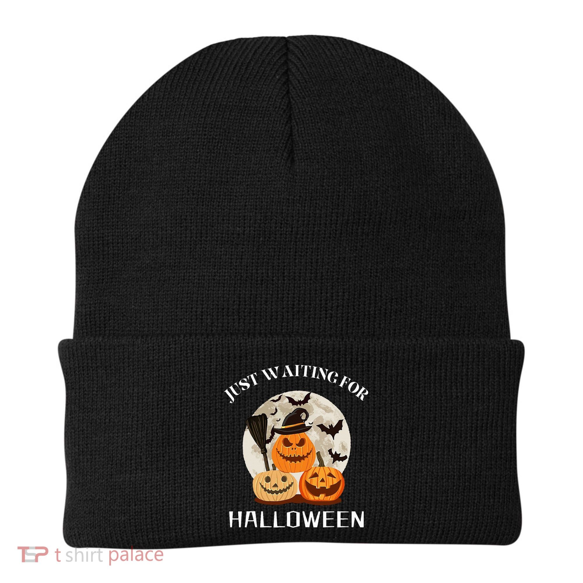 Just Waiting For Halloween Pumpkins Beanie