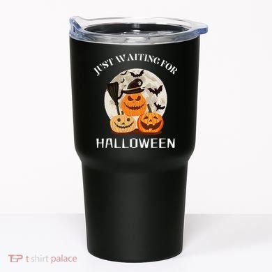 Just Waiting For Halloween Pumpkins Tumbler