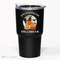 Just Waiting For Halloween Pumpkins Tumbler thumb 0