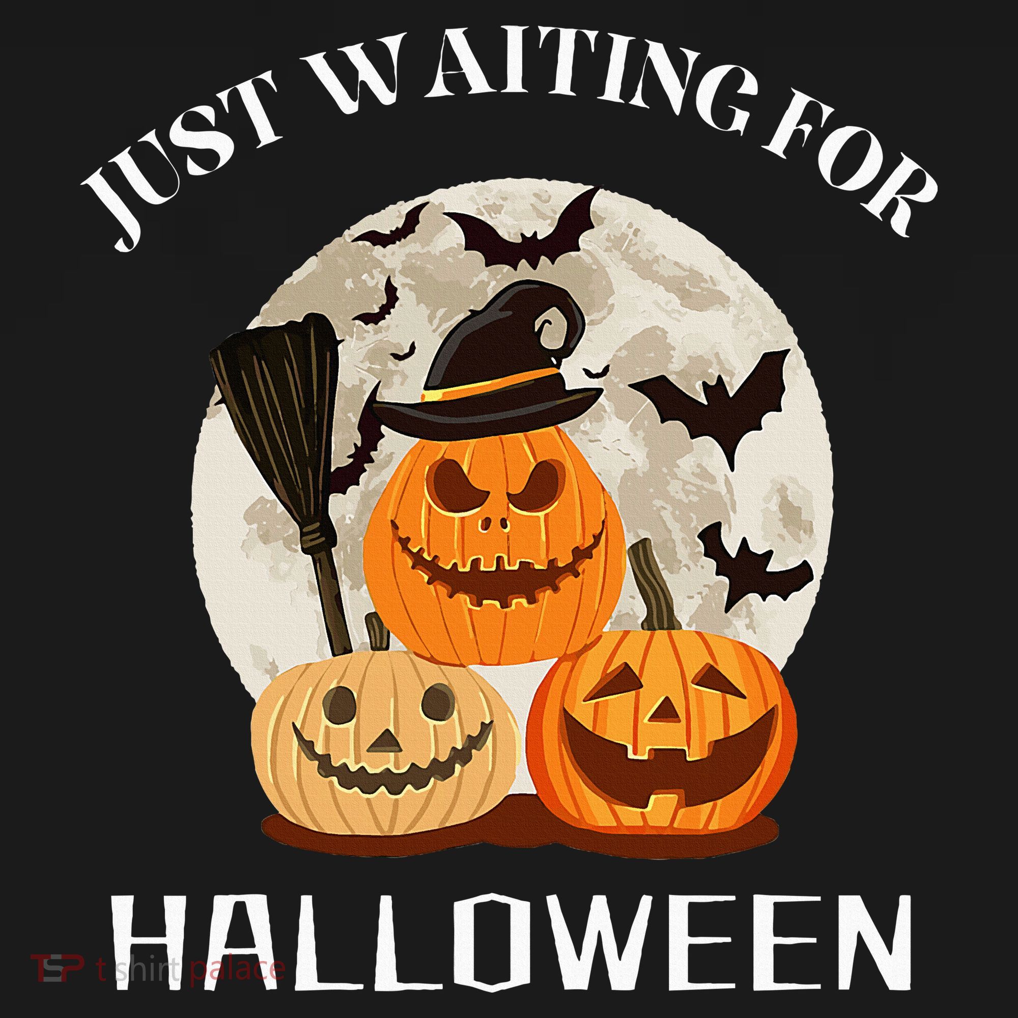 Just Waiting For Halloween Pumpkins Ornament
