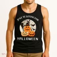 Just Waiting For Halloween Pumpkins Tank Top thumb 3