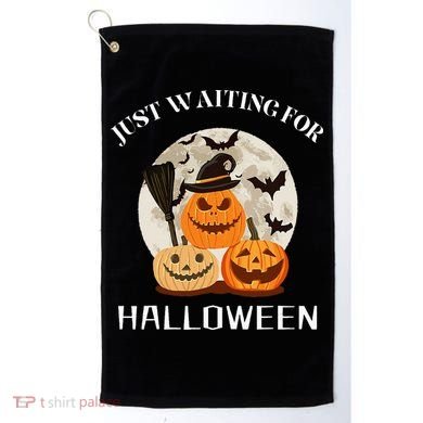 Just Waiting For Halloween Pumpkins Golf Towel
