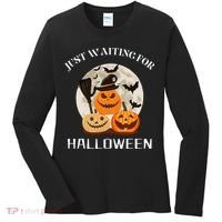 Just Waiting For Halloween Pumpkins Women's Long Sleeve Shirt thumb 0