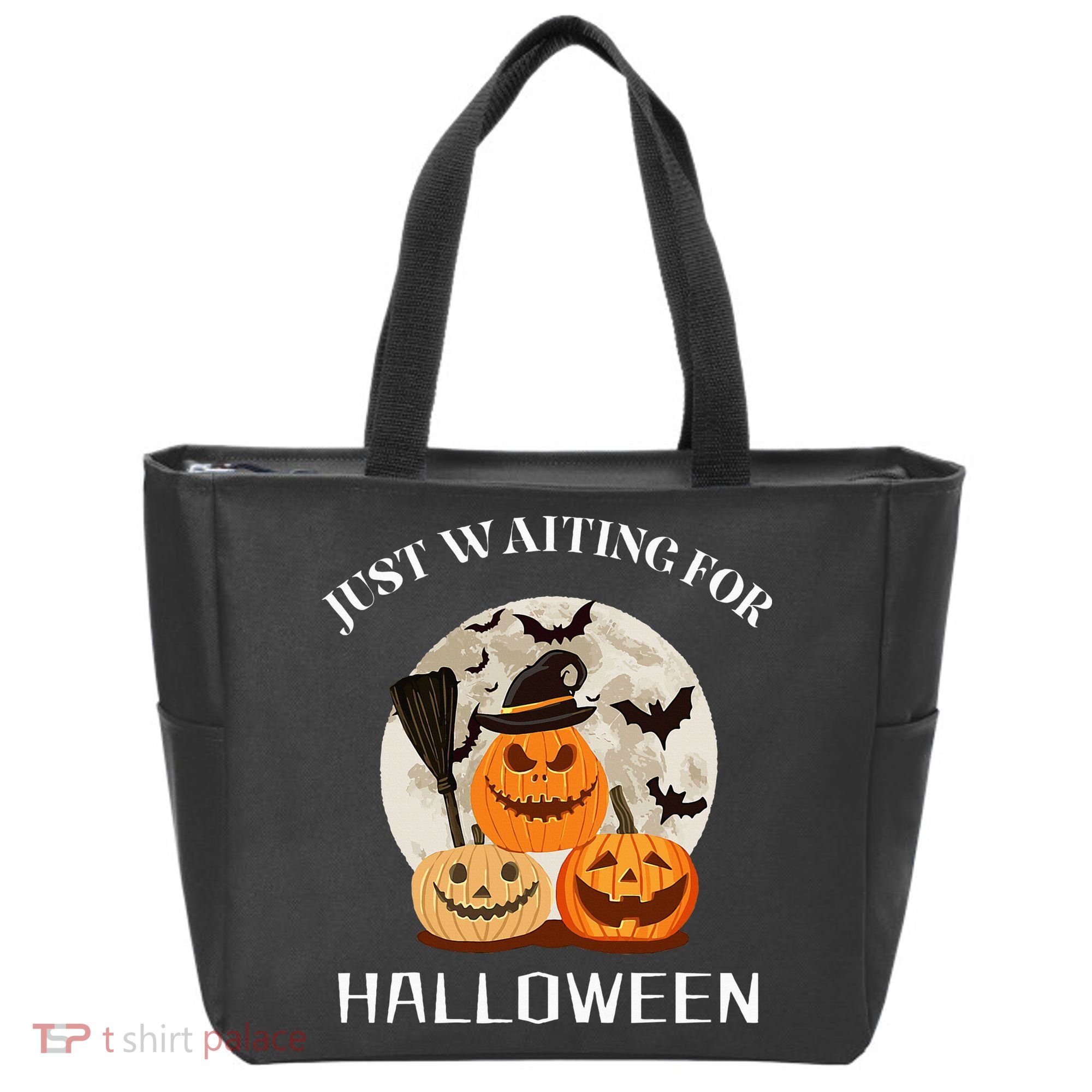 Just Waiting For Halloween Pumpkins Tote Bag