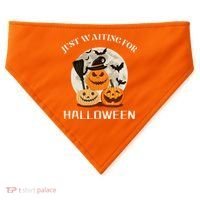 Just Waiting For Halloween Pumpkins USA-Made Doggie Bandana thumb 0