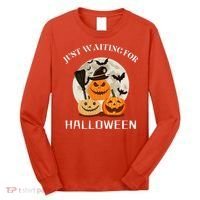 Just Waiting For Halloween Pumpkins Long Sleeve Shirt thumb 0