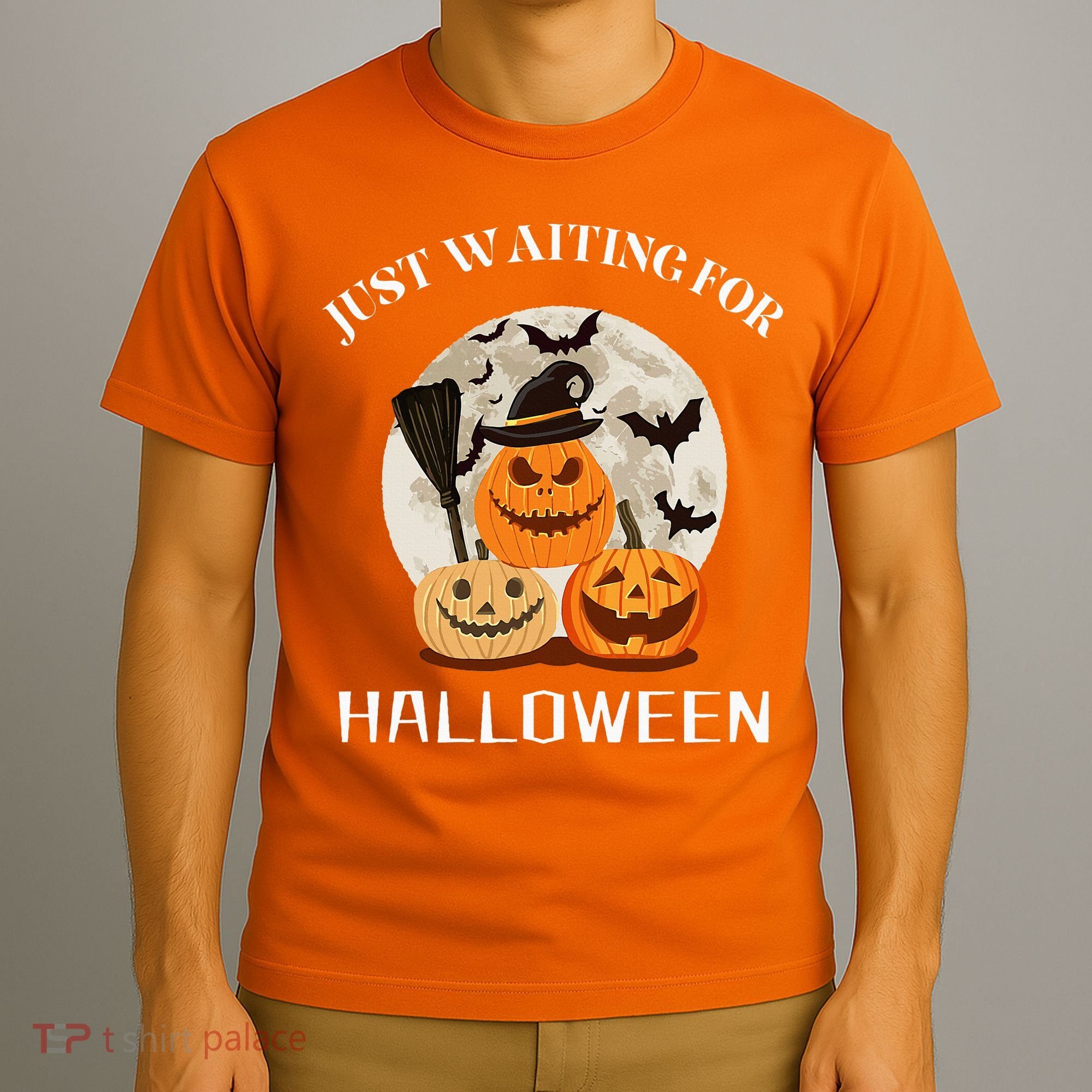 Just Waiting For Halloween Pumpkins T-Shirt