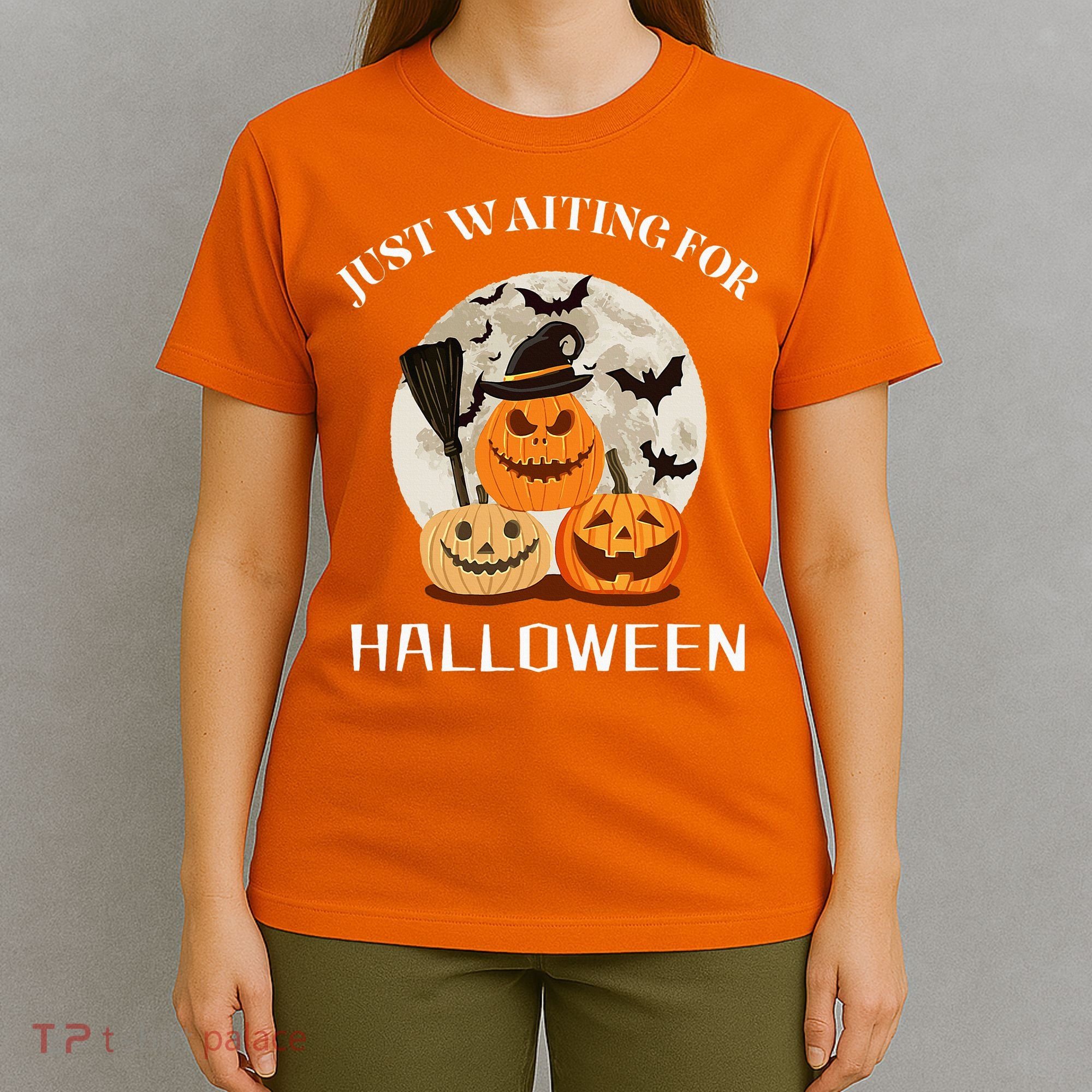 Just Waiting For Halloween Pumpkins T-Shirt
