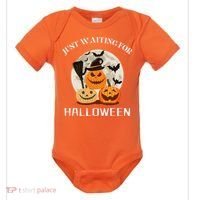 Just Waiting For Halloween Pumpkins Baby Bodysuit thumb 0