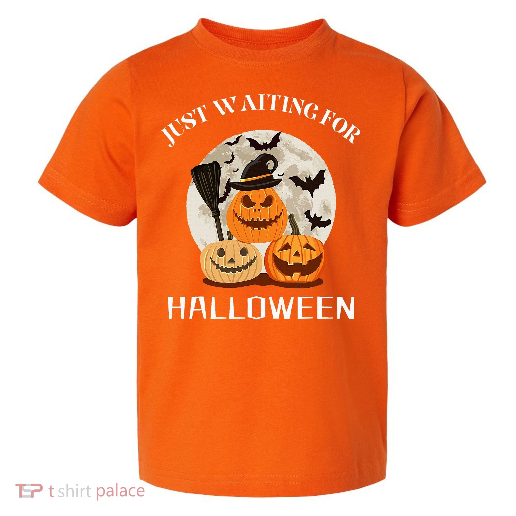 Just Waiting For Halloween Pumpkins Toddler T-Shirt