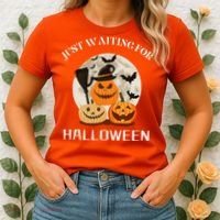 Just Waiting For Halloween Pumpkins Women's T-Shirt thumb 2