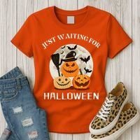 Just Waiting For Halloween Pumpkins Women's T-Shirt thumb 3