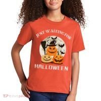 Just Waiting For Halloween Pumpkins Kids T-Shirt thumb 2