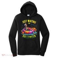 Just Waiting For Halloween Spooky Skeleton Summer Funny Women's Hoodie thumb 0
