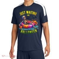 Just Waiting For Halloween Spooky Skeleton Summer Funny Sport-Tek Competitor United Soccer Jersey thumb 0