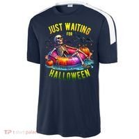 Just Waiting For Halloween Spooky Skeleton Summer Funny Sport-Tek Competitor United Soccer Jersey thumb 2