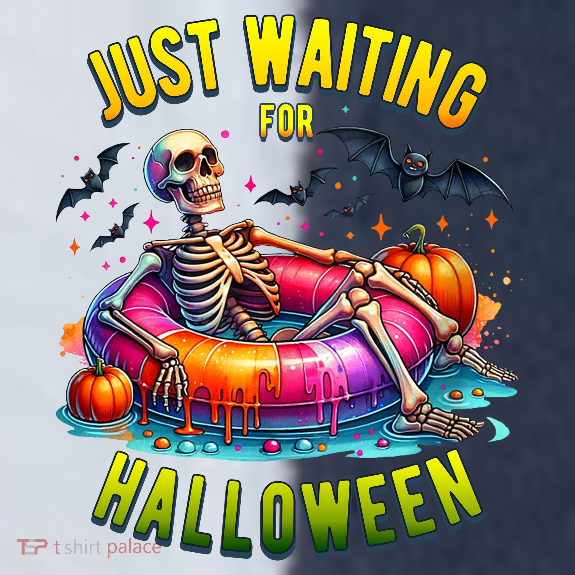Just Waiting For Halloween Spooky Skeleton Summer Funny Sport-Tek Competitor United Soccer Jersey