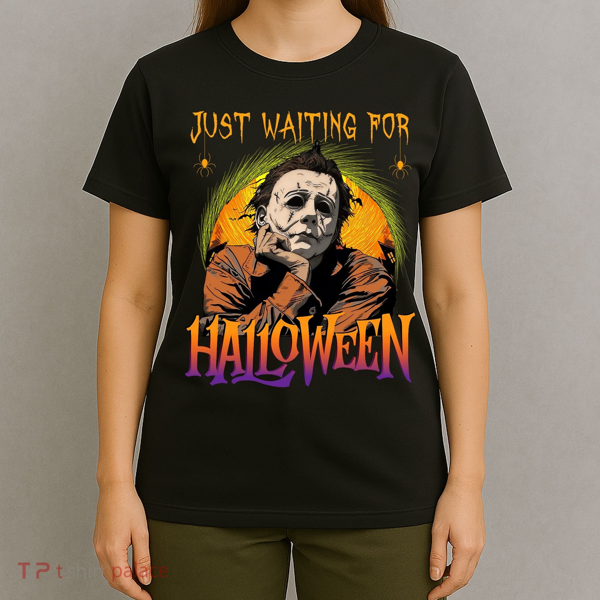 Just Waiting Halloween Horror Character Scary Movie T-Shirt