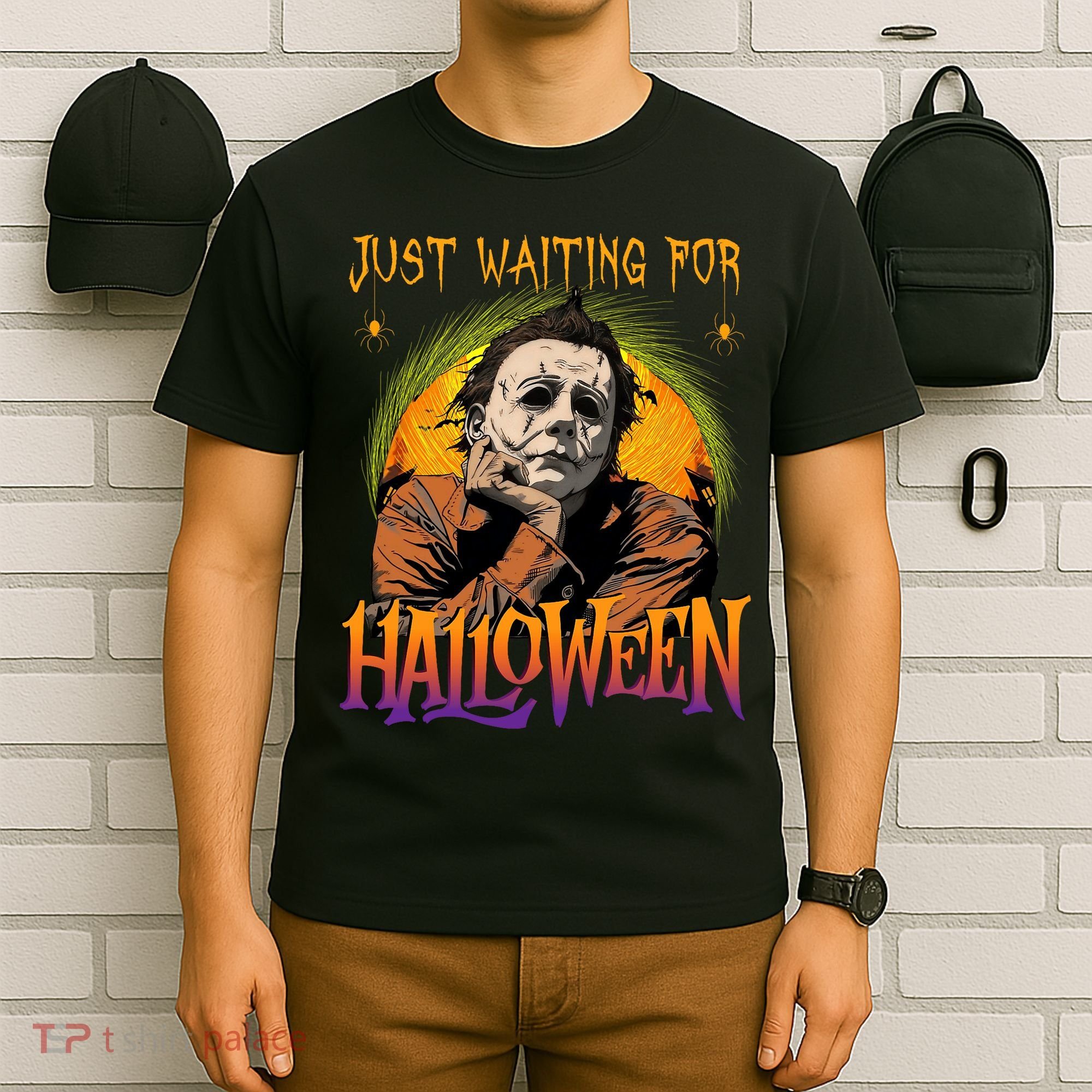 Just Waiting Halloween Horror Character Scary Movie T-Shirt