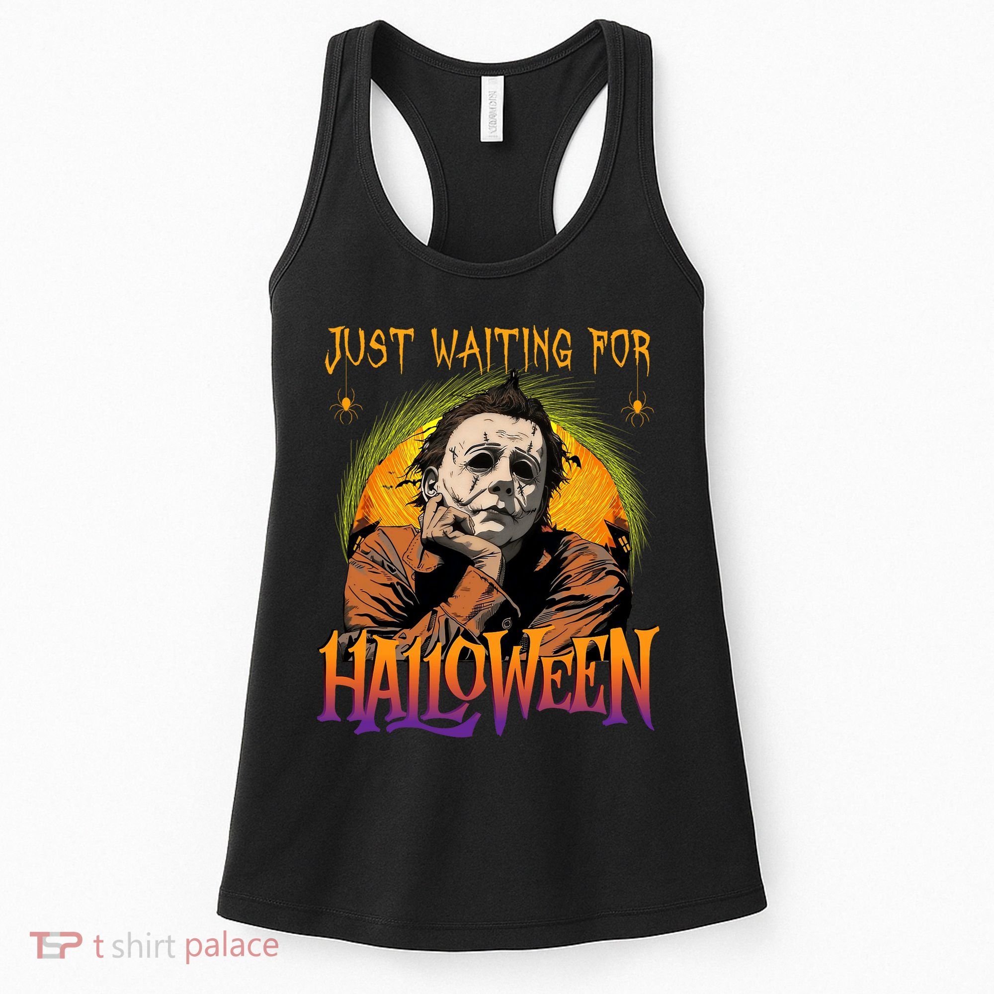 Just Waiting Halloween Horror Character Scary Movie Women's Tank Top