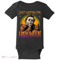 Just Waiting Halloween Horror Character Scary Movie Baby Bodysuit thumb 0