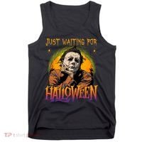 Just Waiting Halloween Horror Character Scary Movie Tank Top thumb 0