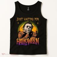 Just Waiting Halloween Horror Character Scary Movie Tank Top thumb 2