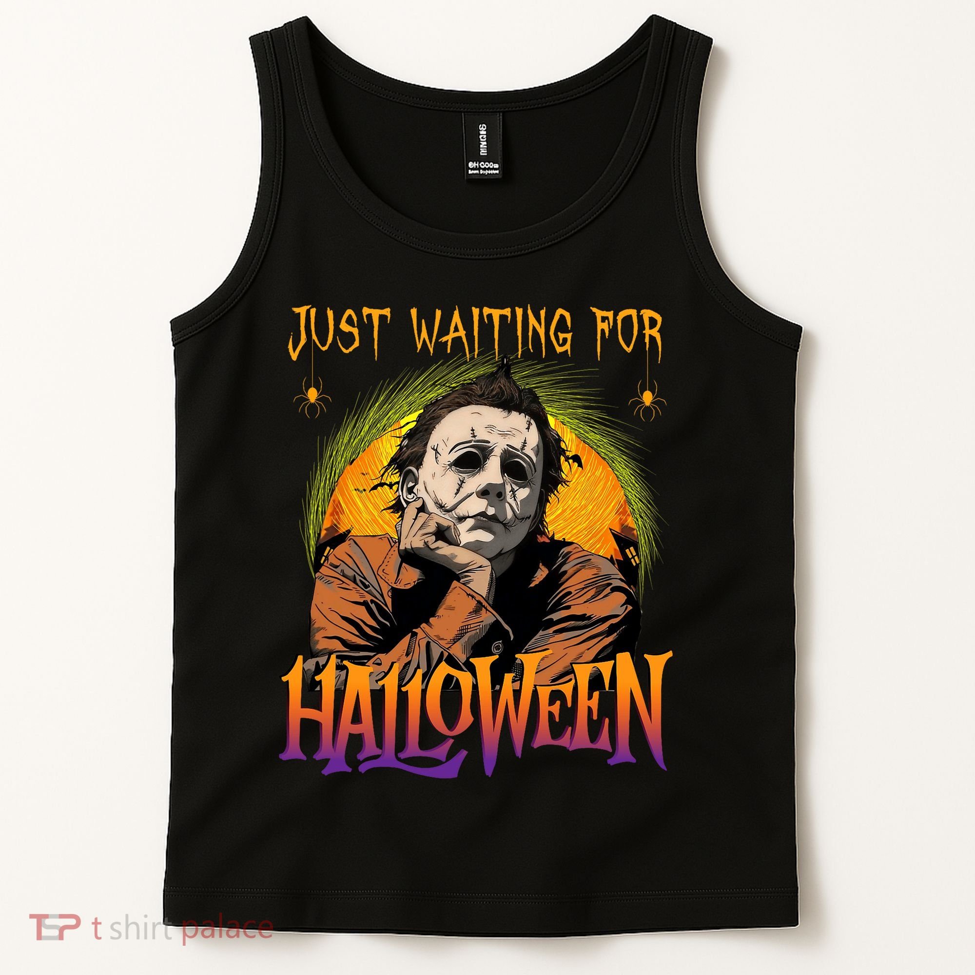 Just Waiting Halloween Horror Character Scary Movie Tank Top