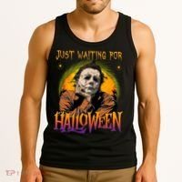Just Waiting Halloween Horror Character Scary Movie Tank Top thumb 3