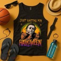 Just Waiting Halloween Horror Character Scary Movie Tank Top thumb 4