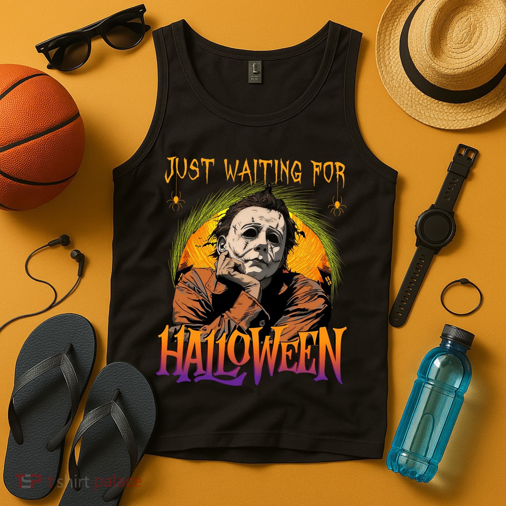 Just Waiting Halloween Horror Character Scary Movie Tank Top