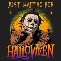 Just Waiting Halloween Horror Character Scary Movie Golf Towel thumb 3