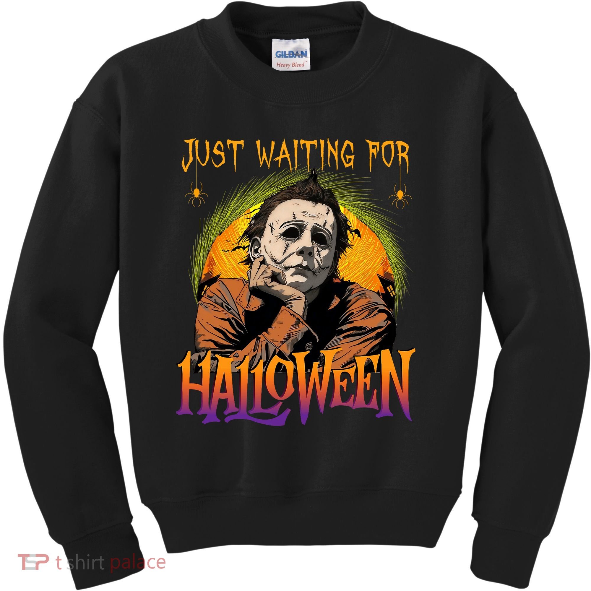 Just Waiting Halloween Horror Character Scary Movie Kids Sweatshirt