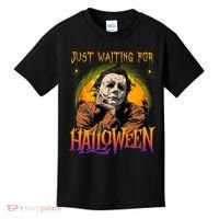 Just Waiting Halloween Horror Character Scary Movie Kids T-Shirt thumb 0