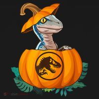 Jurassic World Halloween Dinosaur Pumpkin Logo Ornament thumb 1