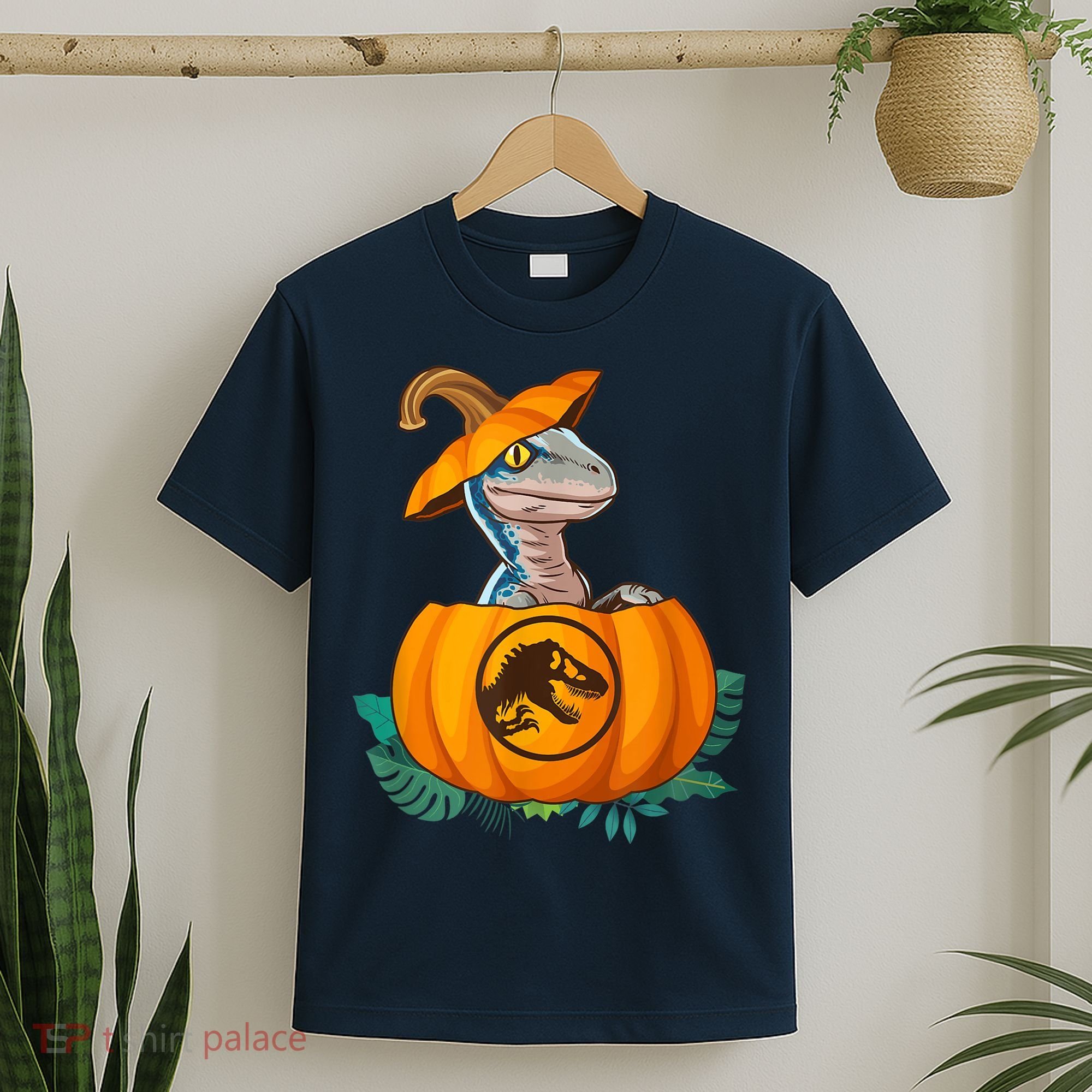 Jurassic World Halloween Dinosaur Pumpkin Logo T-Shirt