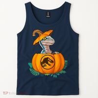 Jurassic World Halloween Dinosaur Pumpkin Logo Tank Top thumb 2
